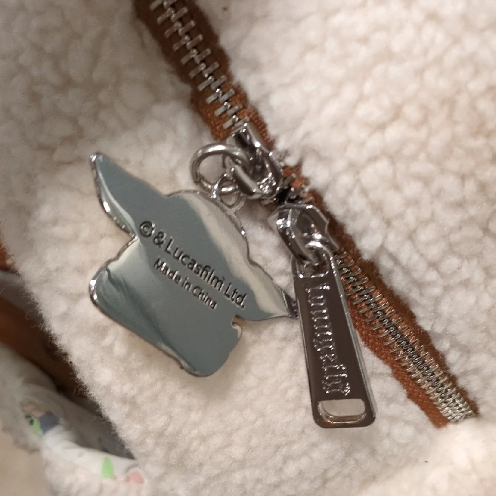 Disney Parks Loungefly Star Wars White and Brown Backpack with Grogu Character - Picture 8 of 13